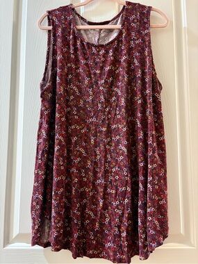 Lane Bryant  Sleeveless Floral Swing Top   SZ 18/20